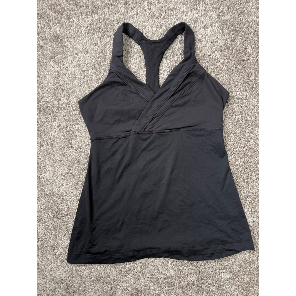 Lululemon Older Style Black Racerback Tank Top Size 6 Circa 2011